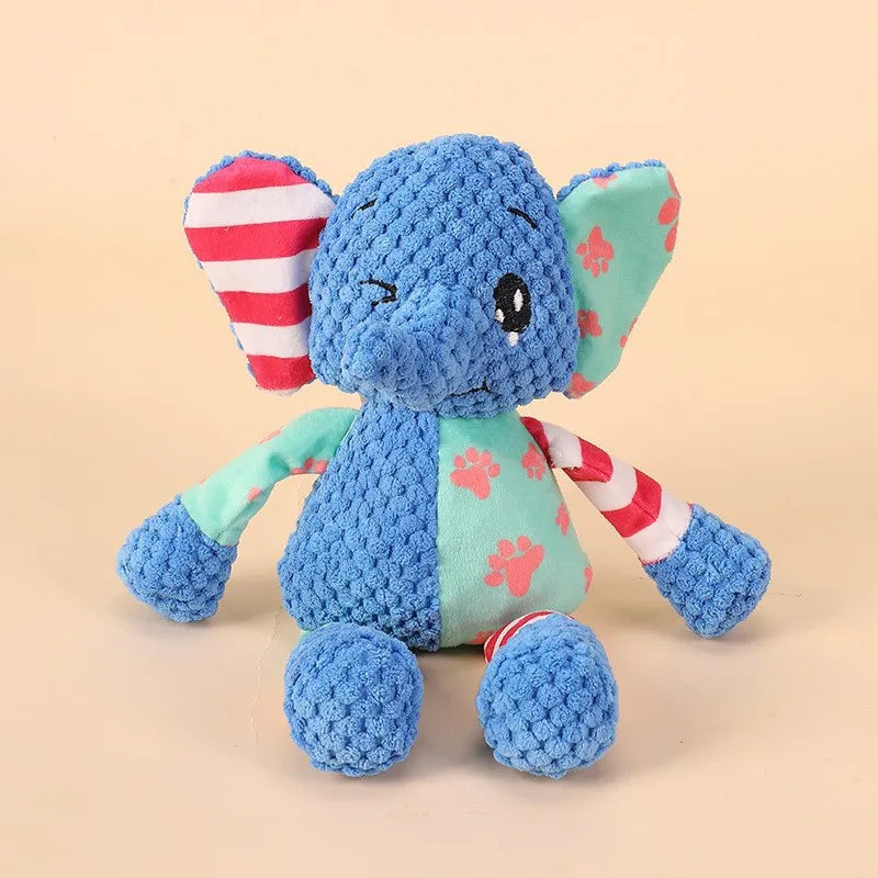 Pet Plush Plaything Cute Animals Bite Resistant Interactive Squeaky