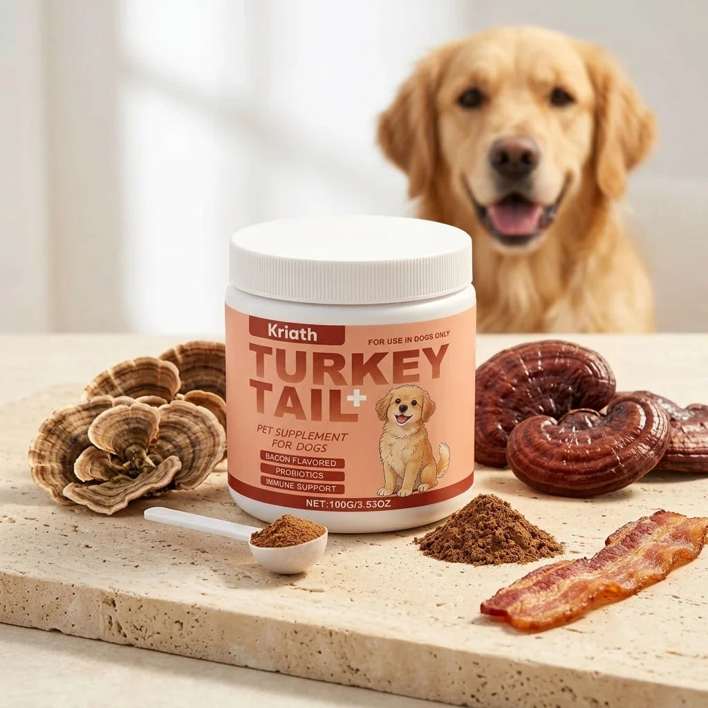Turkey Tail Mushroom Powder for Dogs, Bacon - ProPawPet.com