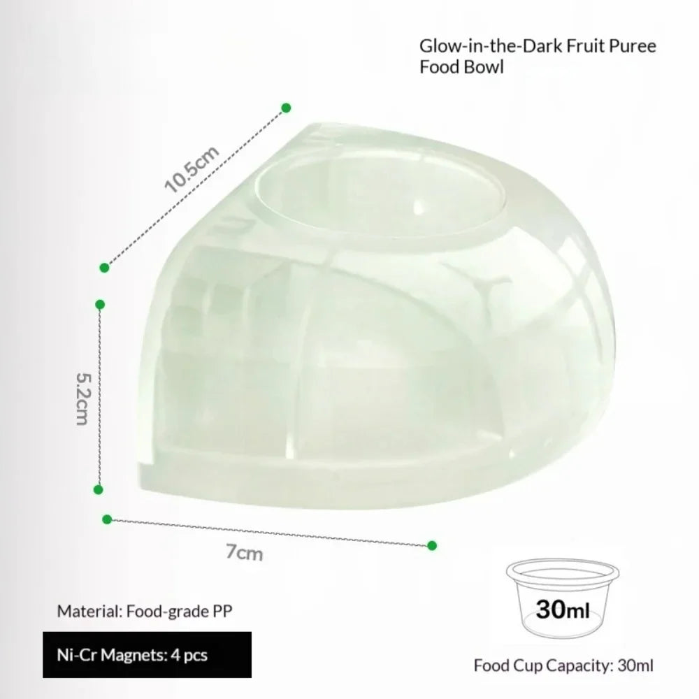 Magnetic Reptile Feeding Dish with 25ml Cups – 3 Colors