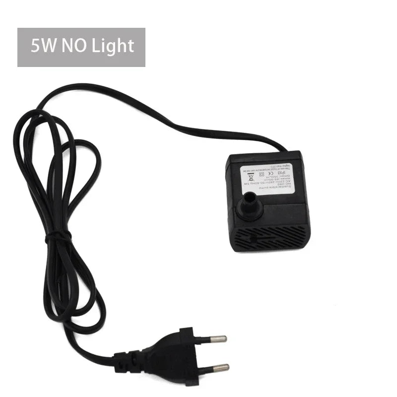 3w 5w LED Light Fountain Pump Fish Tank – 4 Colors