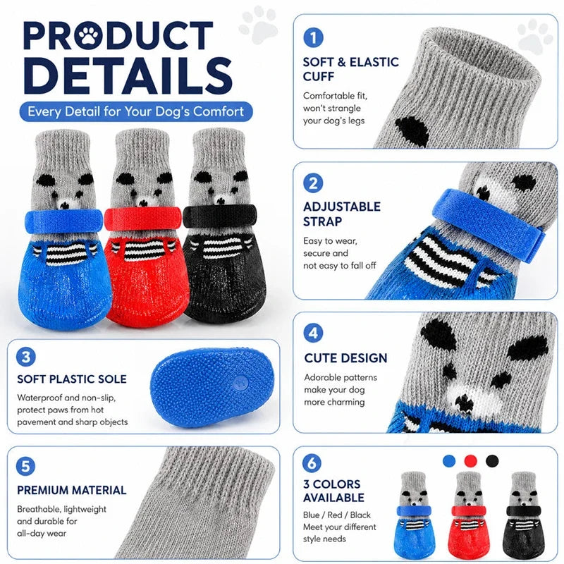 Autumn Winter Pet Dog Shoes Sock Waterproof - ProPawPet.com
