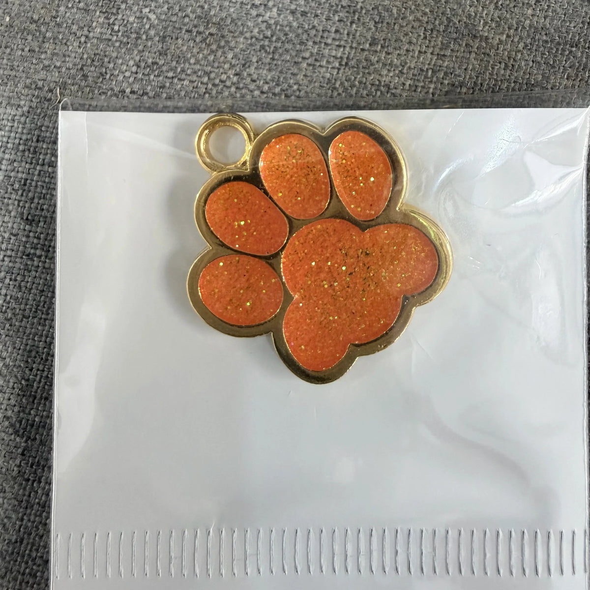 Personalized Glitter Gold Paw Print Pet ID - ProPawPet.com