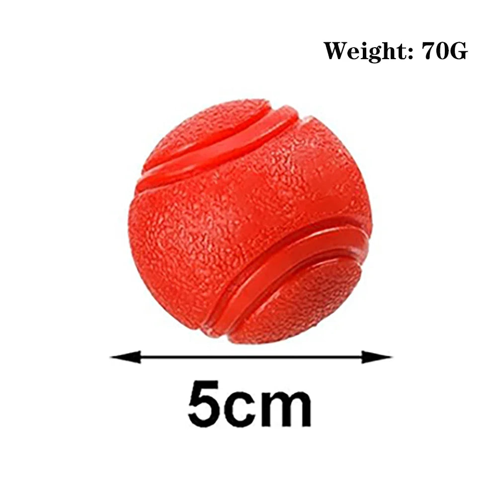 Rubber Pet Solid Elastic Toy Ball – 6 Colors