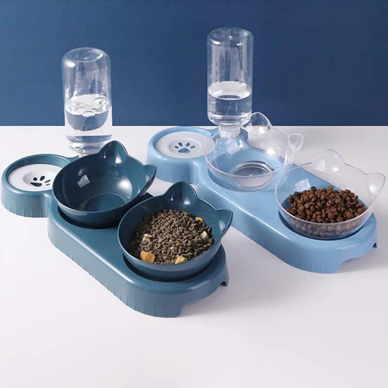 3 in 1 Anti-tip Cat Pet Feeder Automatic - ProPawPet.com