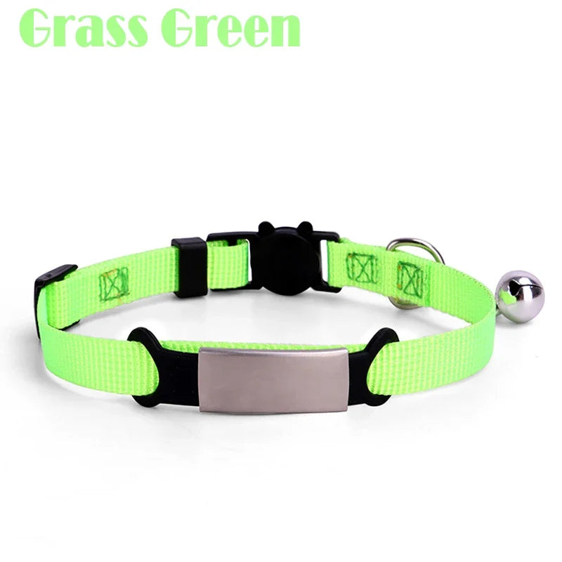 Personalized Cat Collar with Bell Safety - ProPawPet.com
