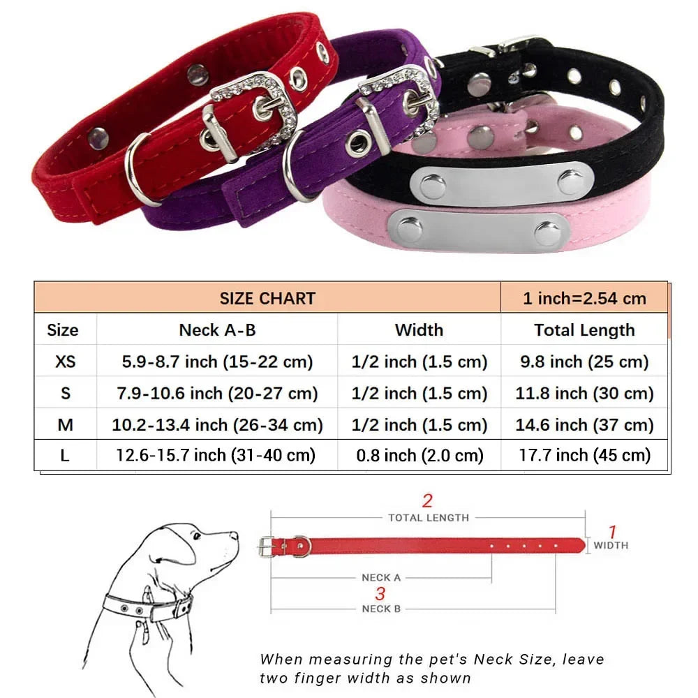 Personalized Cat Collar Soft Velvet Puppy - ProPawPet.com