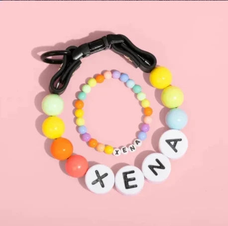 pet beaded name collar with friendship - ProPawPet.com