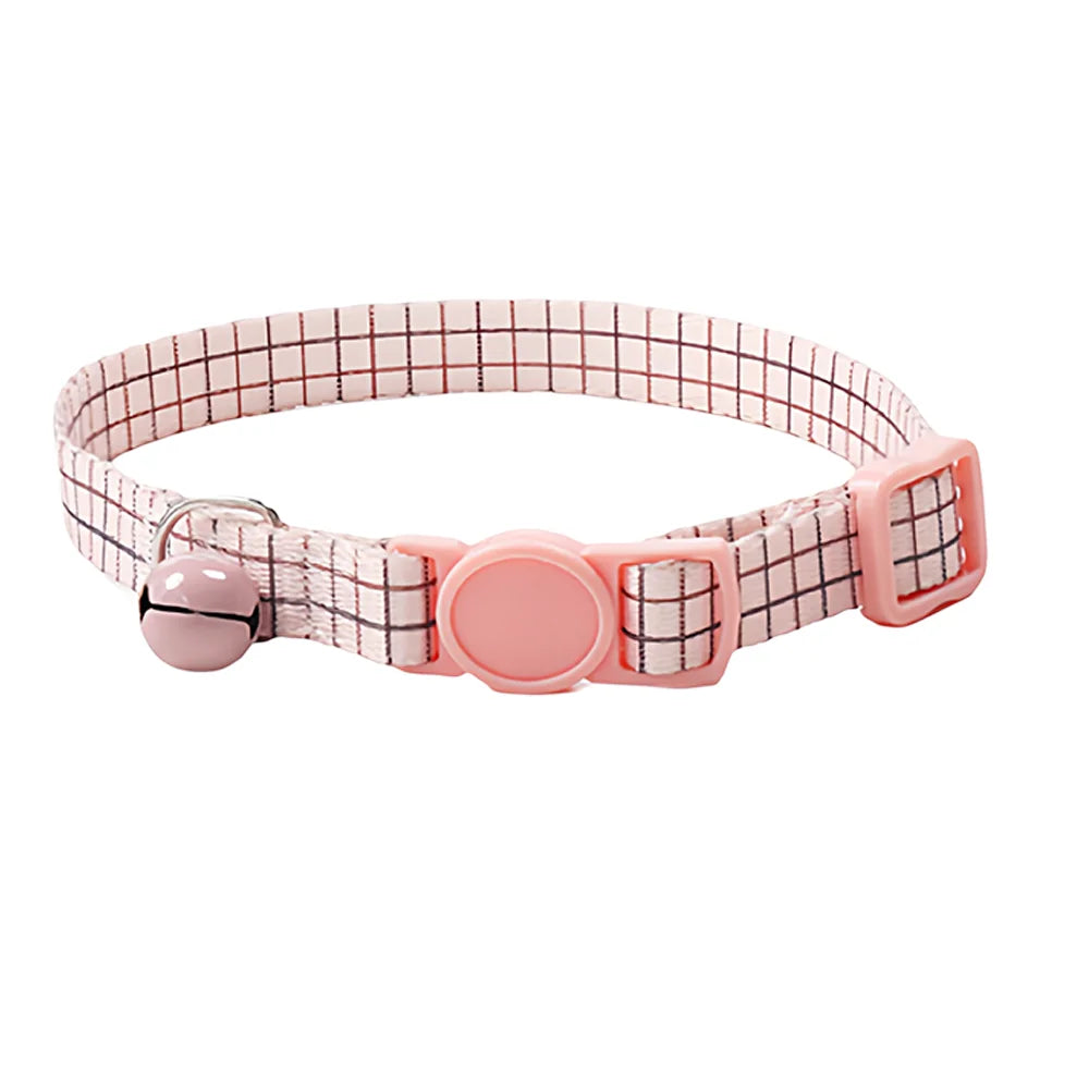 Breathable Handmade Adjustable Kitten Collar with Bell Breakaway Clip