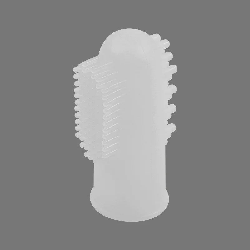 Soft Dog Finger Toothbrush Grooming Brush Bad Breath Tartar Teeth Tool