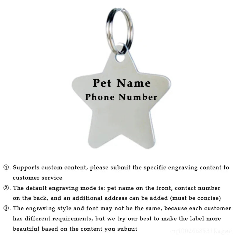 Personalized Dog Nameplate Cat Name ID Tags - ProPawPet.com