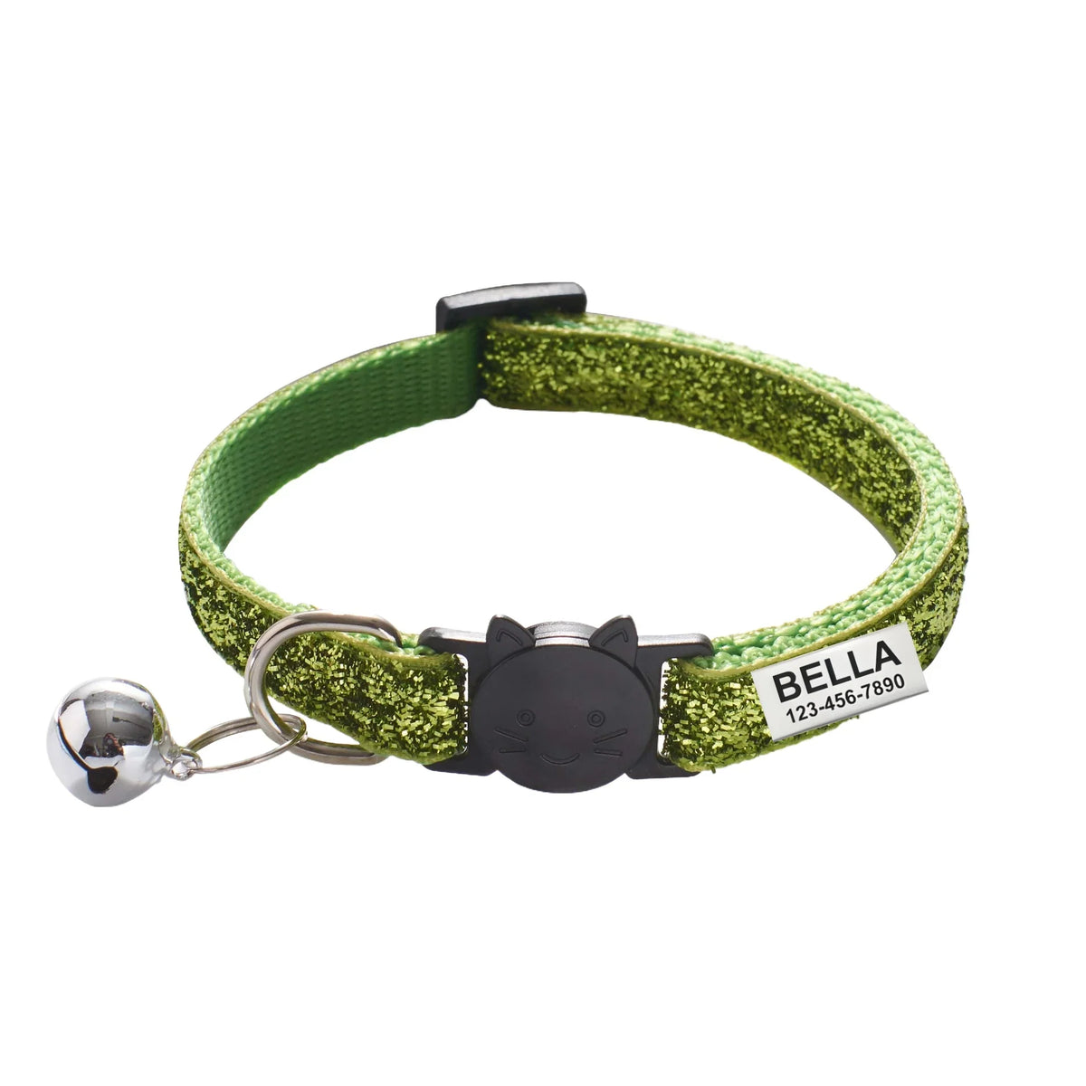 Free Engraving Glitter Cat Safety Buckle - ProPawPet.com