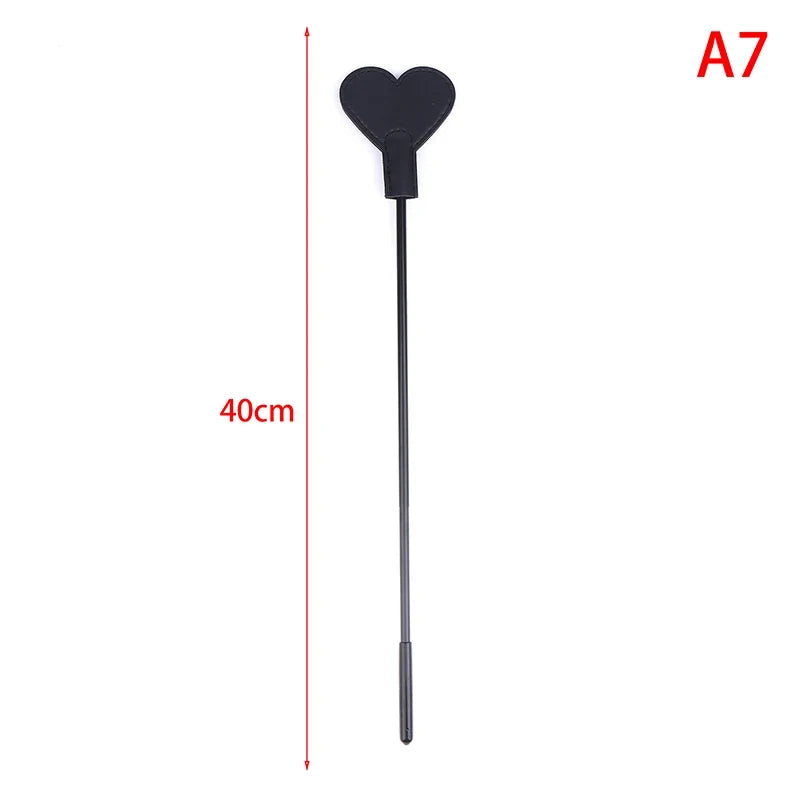 PU Leather Horse Crop Soft Anti-slip Handle Riding Paddle – 7 Colors