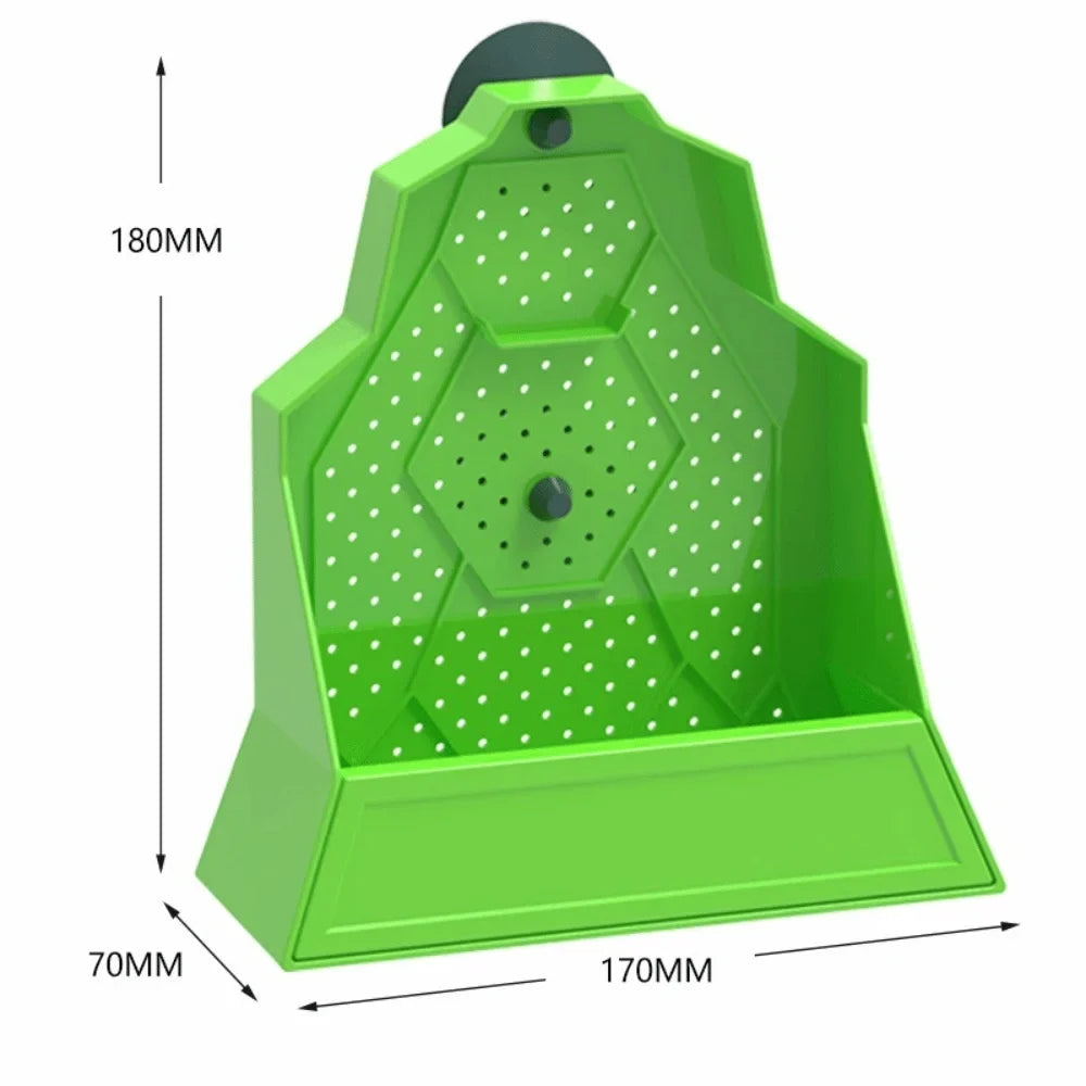 Plastic Reptile Feeding Dish Suspendable Design Open Mouth – 5 Colors
