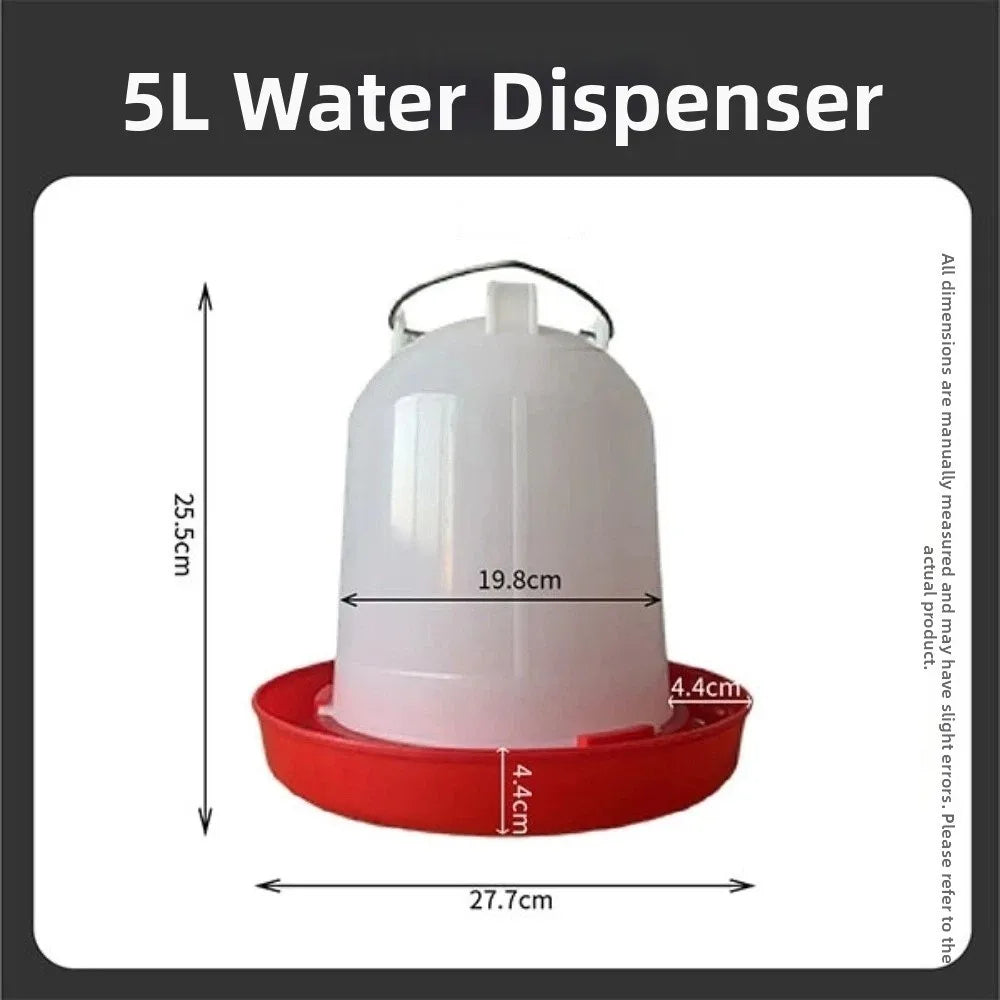 Plastic Poultry Drinker Food Feeder 1.5l 8l 15l Hanging Bird Chick