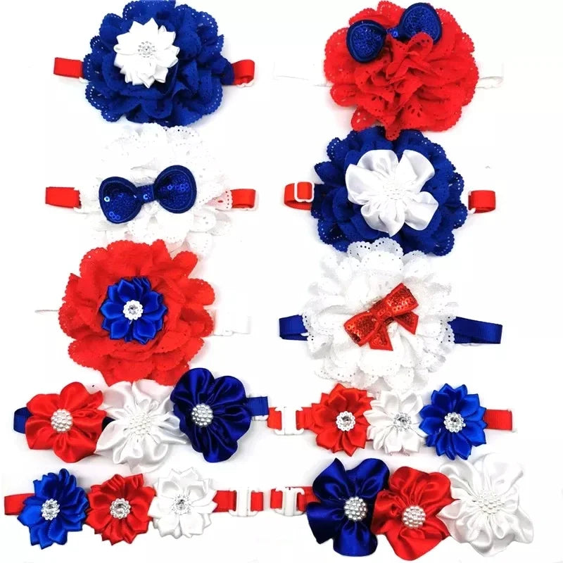 4th of July Independence Days Dog & Cat Bowties Pet Collars – Dog Supplies