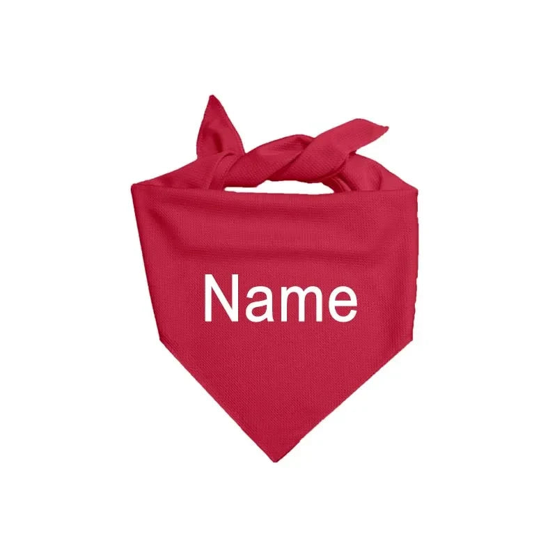 Customizable Personalized Name ID Pet Bandana Dog & Cat Scarf – 16 Colors
