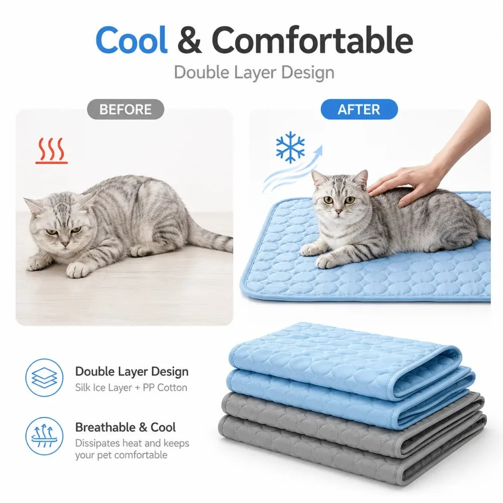 Summer Cooling Pet Bed Mat for Cats Dogs - ProPawPet.com