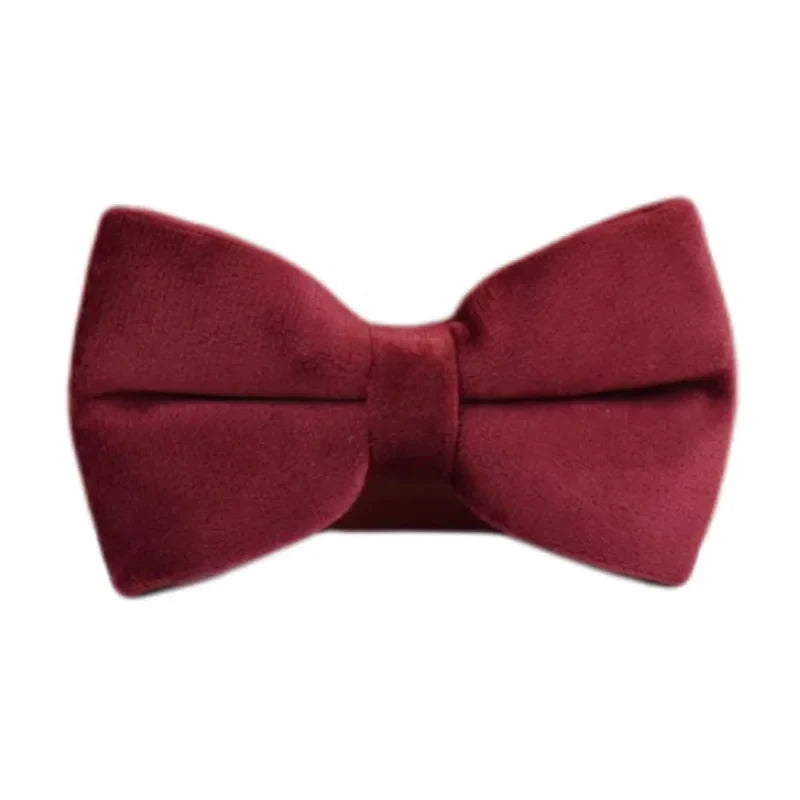 Red Wine Velvet Dog Collar And Leash Set For - ProPawPet.com