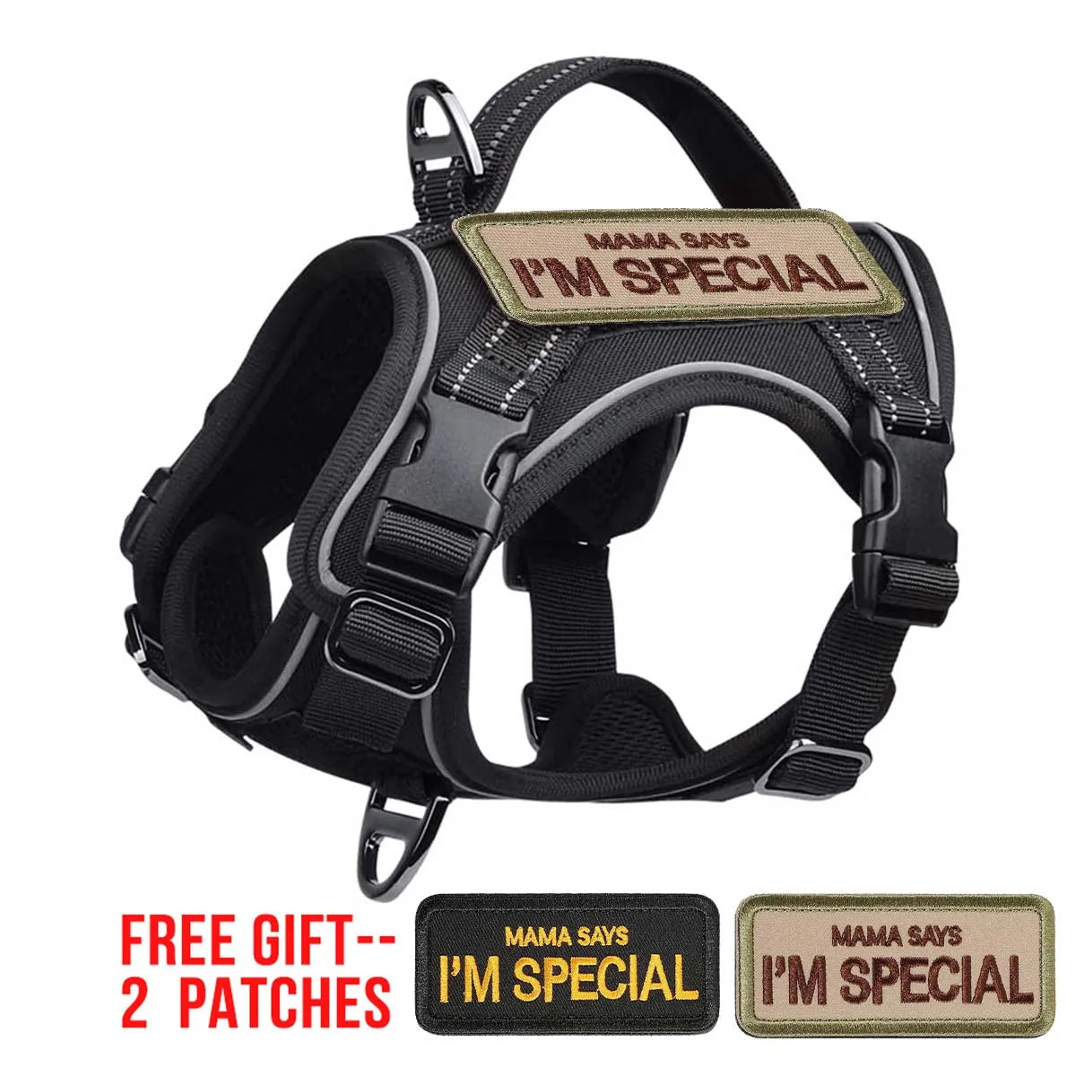 Reflective Tactical Dog Harness – Dog Supplies