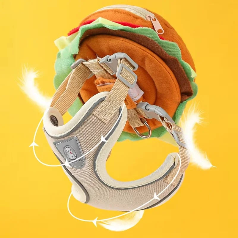 Hamburger Bag Dog Harness Set Outdoor - ProPawPet.com