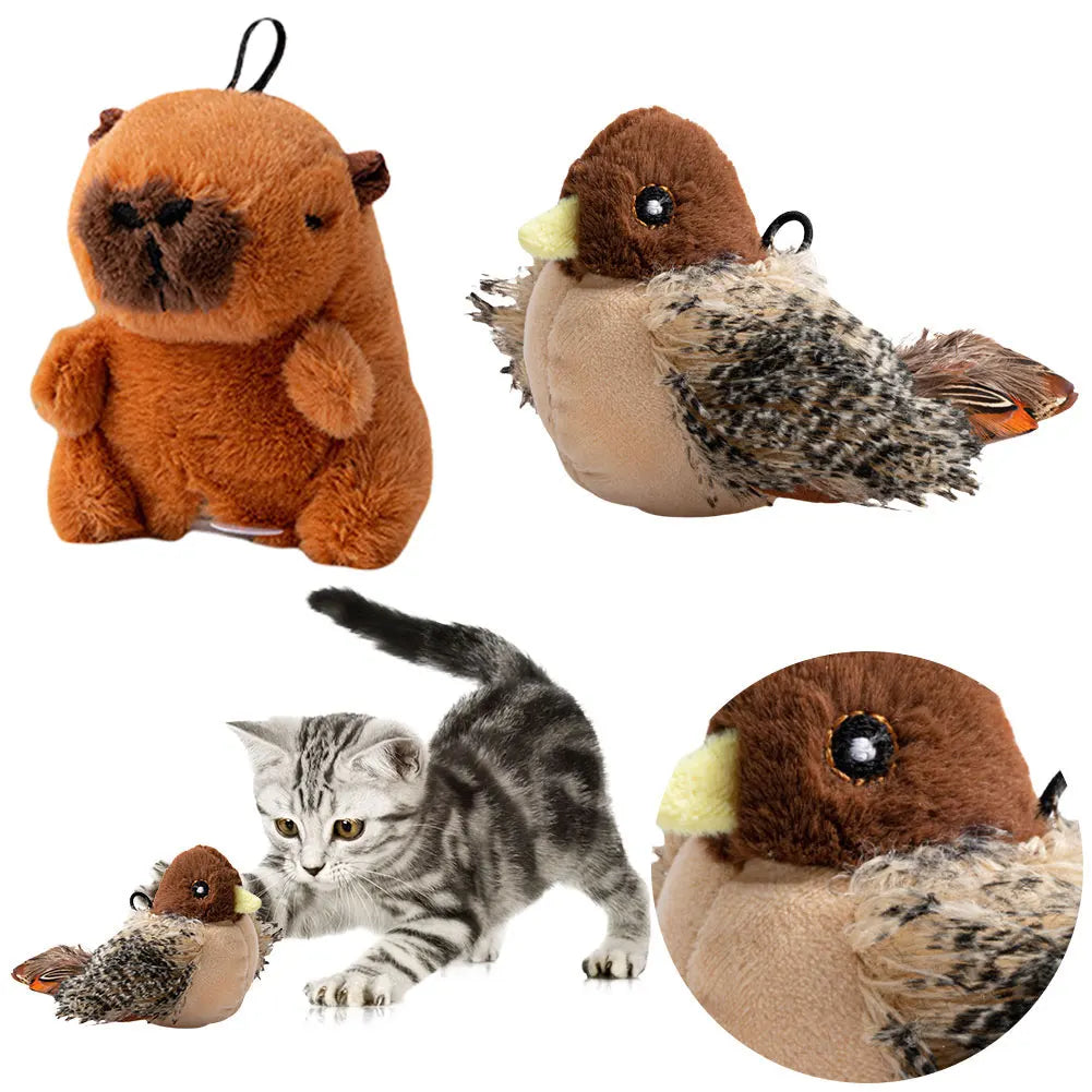 Plush Cats Pets Teasing Toys Kitten Chirping - ProPawPet.com