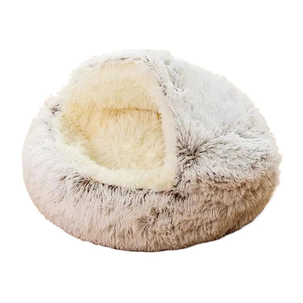 Winter Plush Cat Bed Round Pad – photo 6