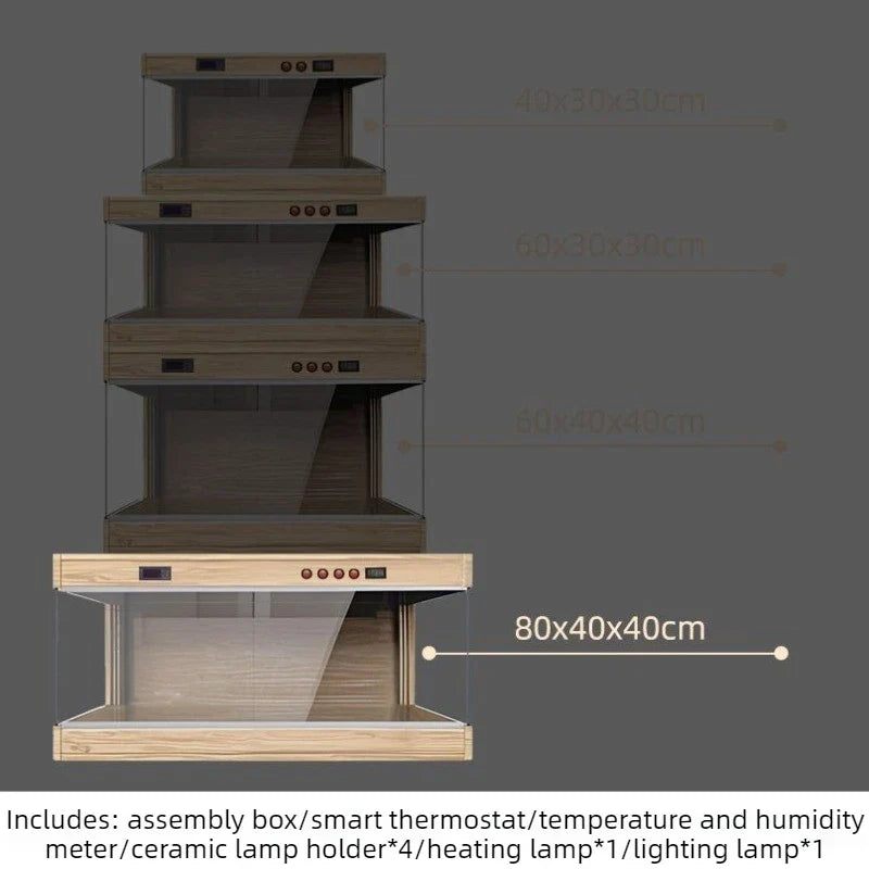 Reptile Feeding Box Solid Wood Temperature - ProPawPet.com
