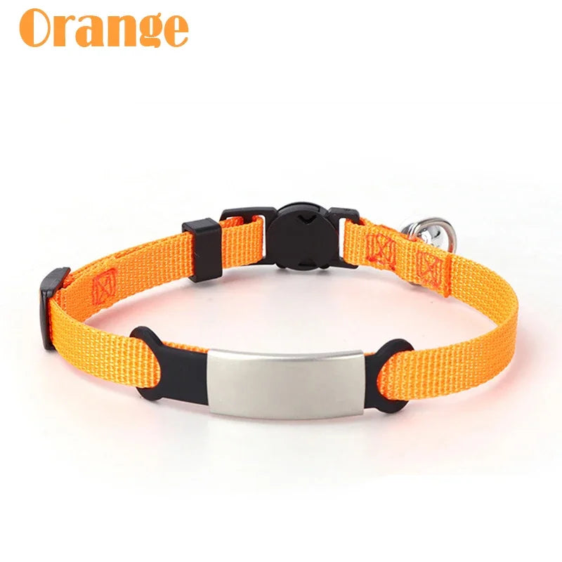 Personalized Cat Collar with Bell Safety Buckle Customized – Cat Supplies