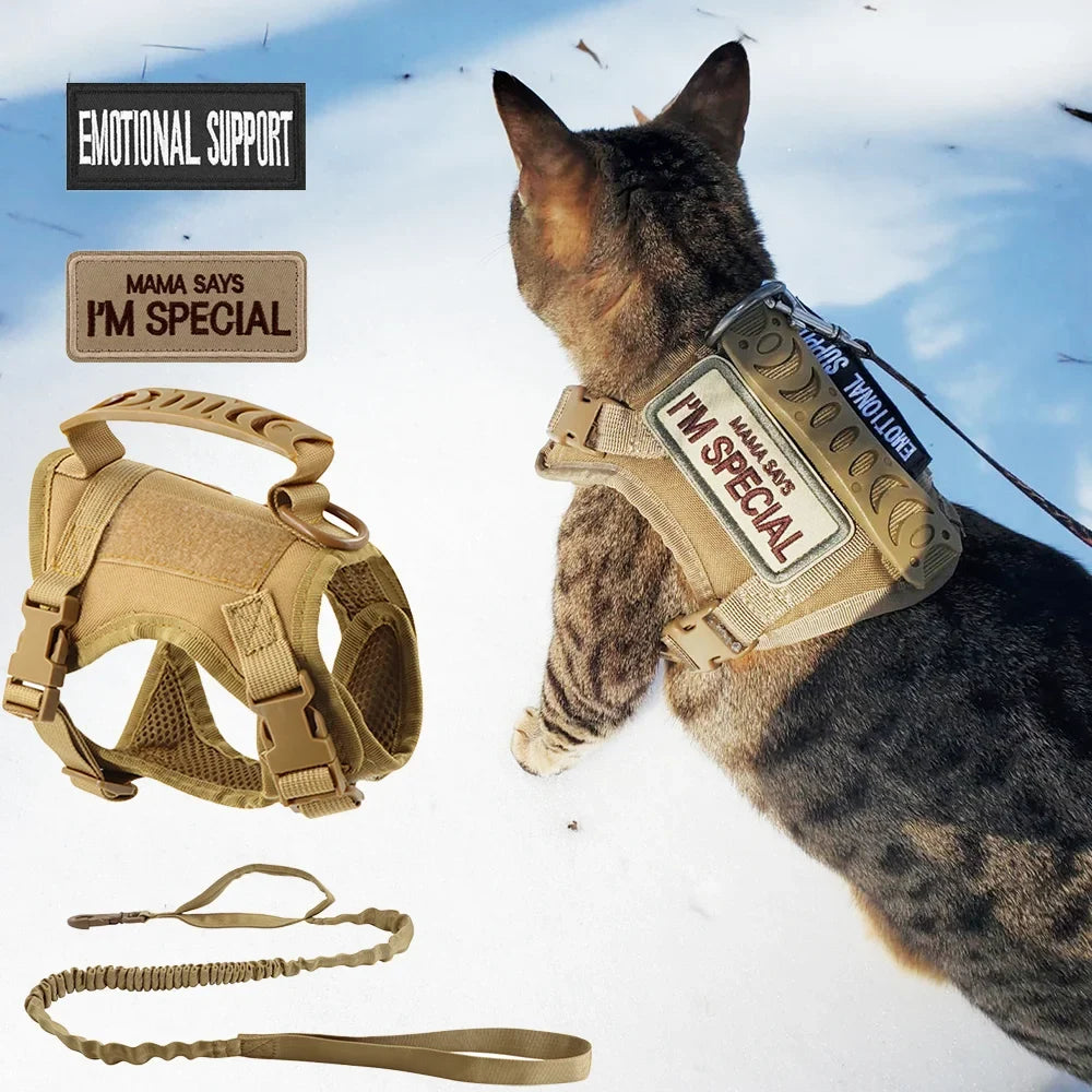 Tactical Nylon Cat Harness Leash Patch Kit - ProPawPet.com