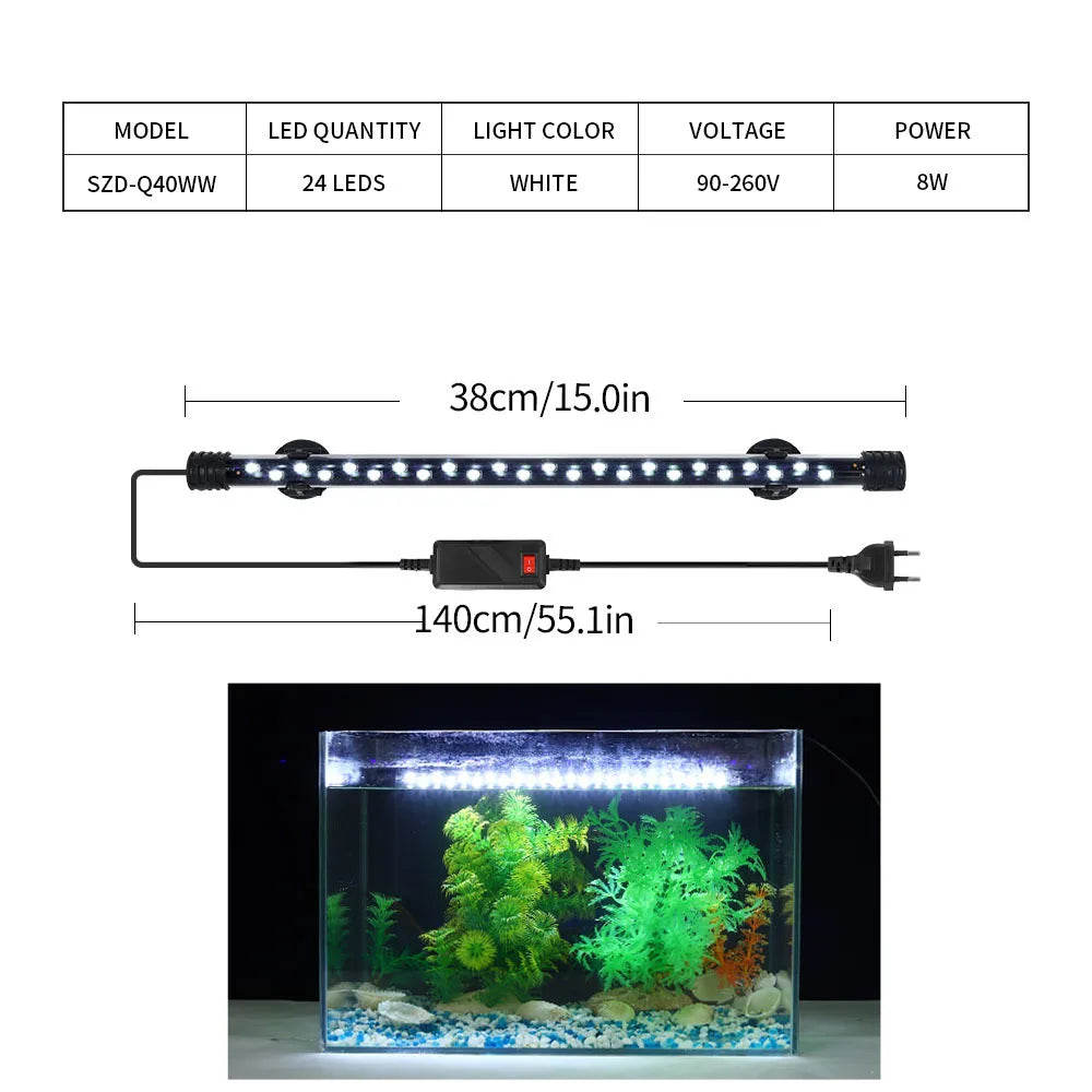 90-260V Aquarium Light LED Waterproof Fish - ProPawPet.com
