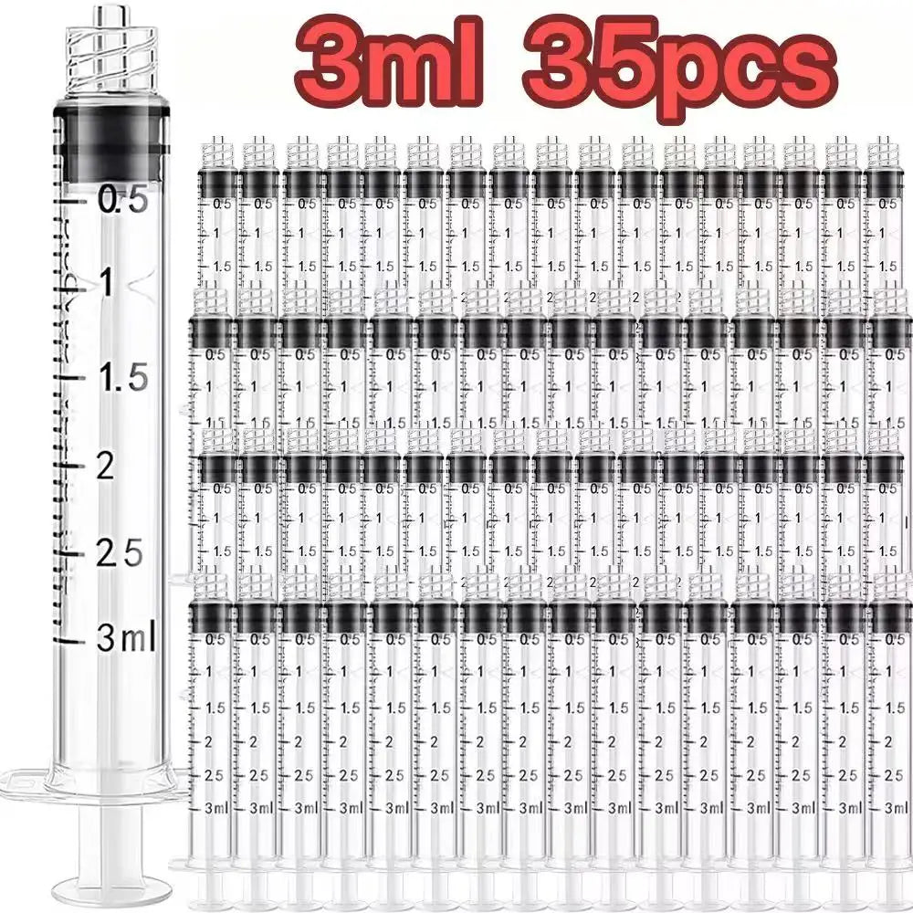 3ml Luer Lock Plastic Syringe Without Needle Liquid Measuring – 6 Colors