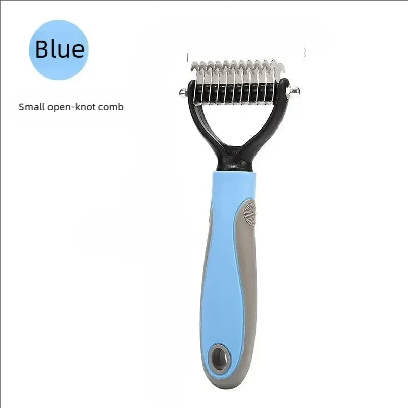 Stainless Steel Pet Deshedding Brush Double Sided Grooming Tool – 4 Colors