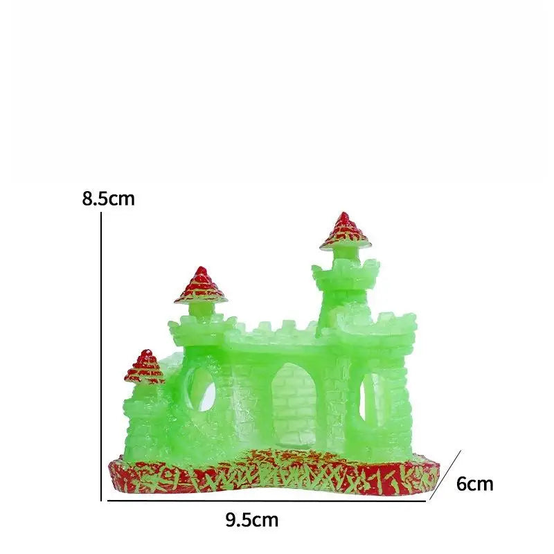 ●1Pcs Resin Castle Shape Fish Tank Ornament - ProPawPet.com