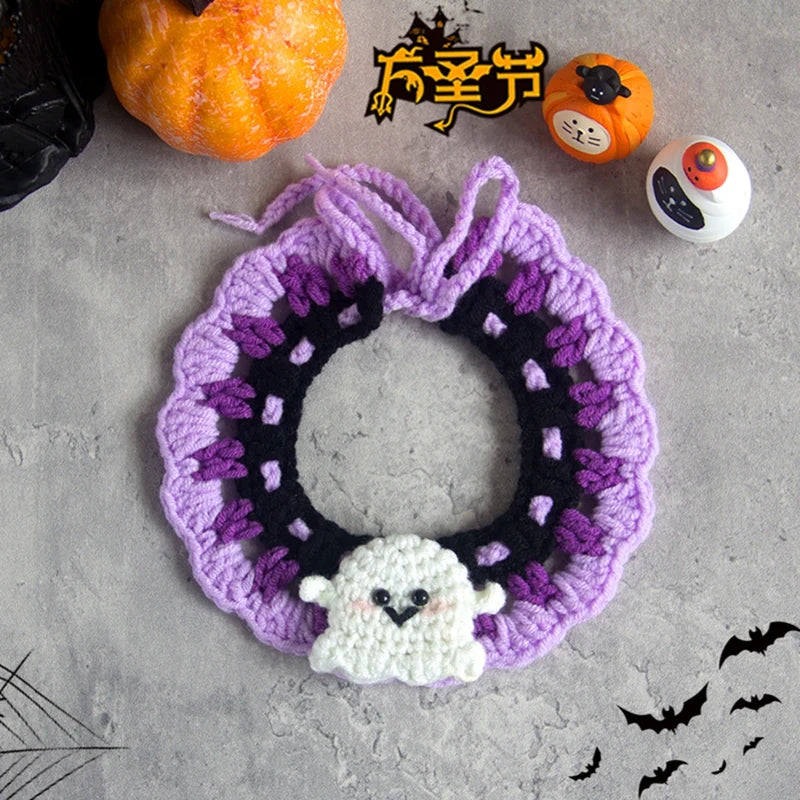Hand-crochet Pet Scarves Collars Halloween - ProPawPet.com