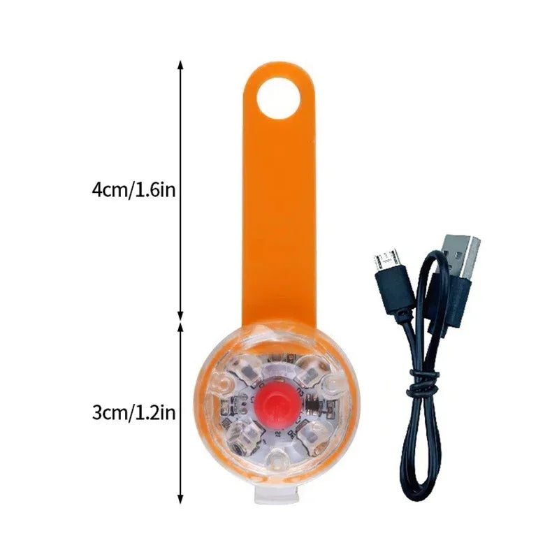Waterproof LED Light Dog Collar USB Charging Glowing Pendant – 5 Colors
