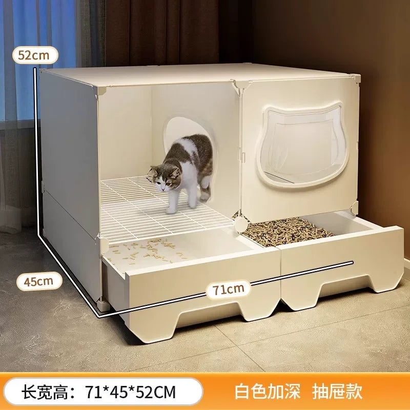 Corridor Cat Litter Cabinet Extra Large Semi Enclosed Anti – Cat Supplies
