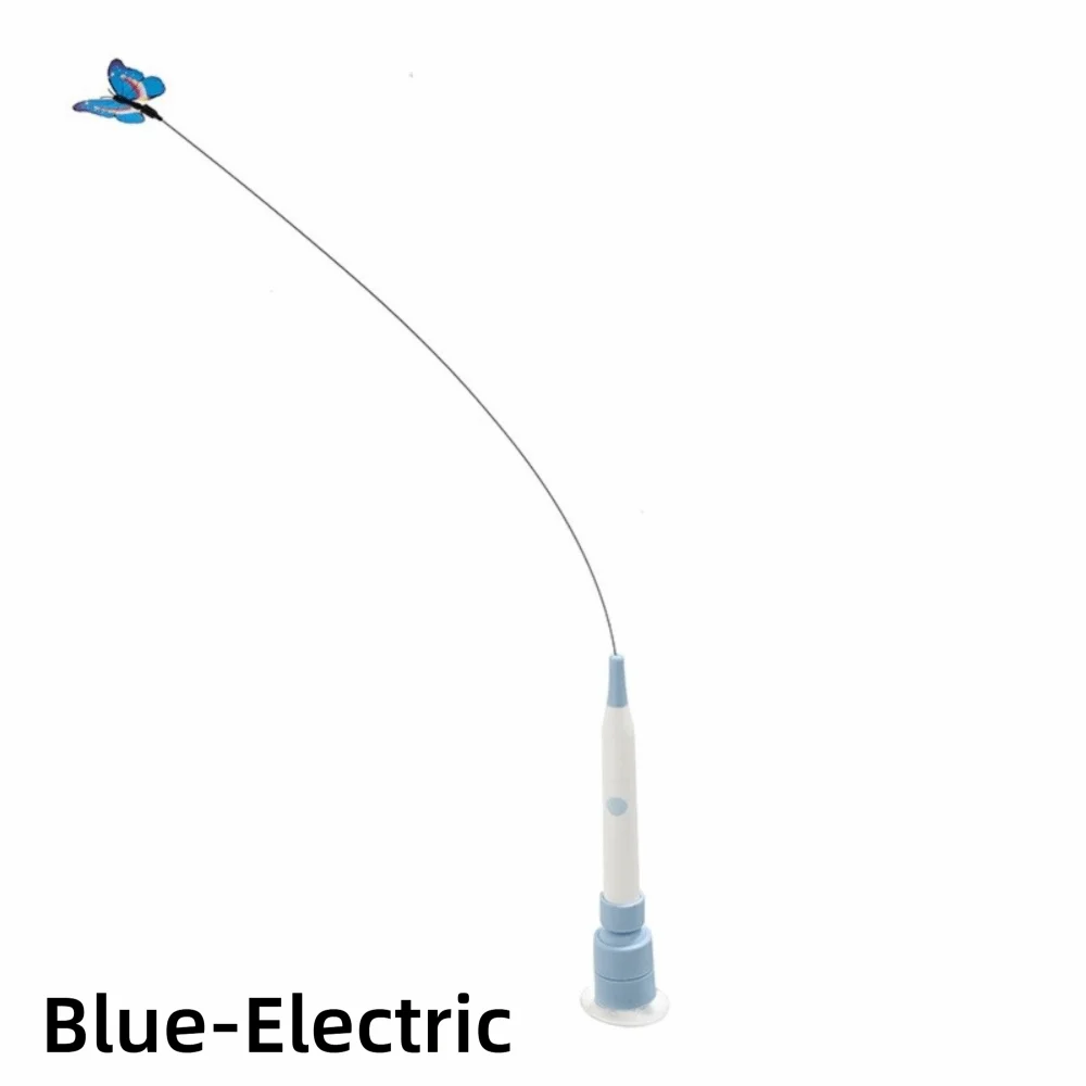 Interactive Switchable Butterfly Pattern Cat Teasing Stick Self Hilarity