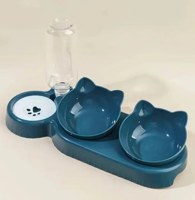 3 in 1 Cat Food Bowls And Gravity Fed Water - ProPawPet.com