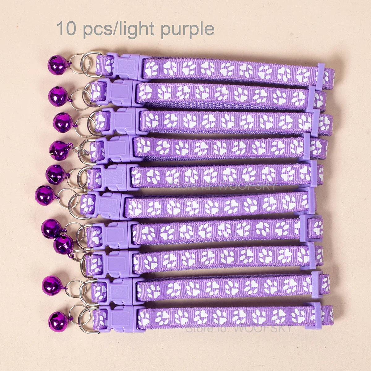 10pcs Colorful Pet Collars with Bell 23 - ProPawPet.com