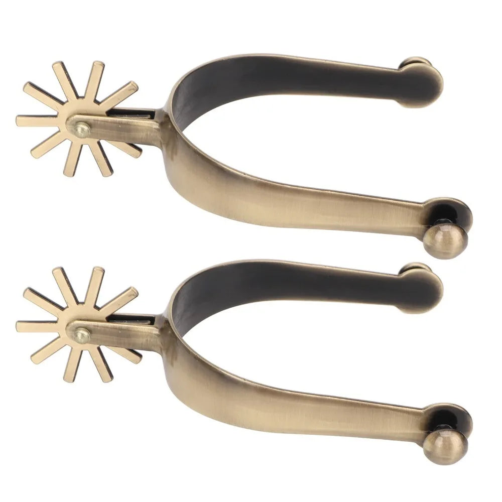 Durable Zinc Alloy Western Spurs Rust Proof Brass Bronze Horse