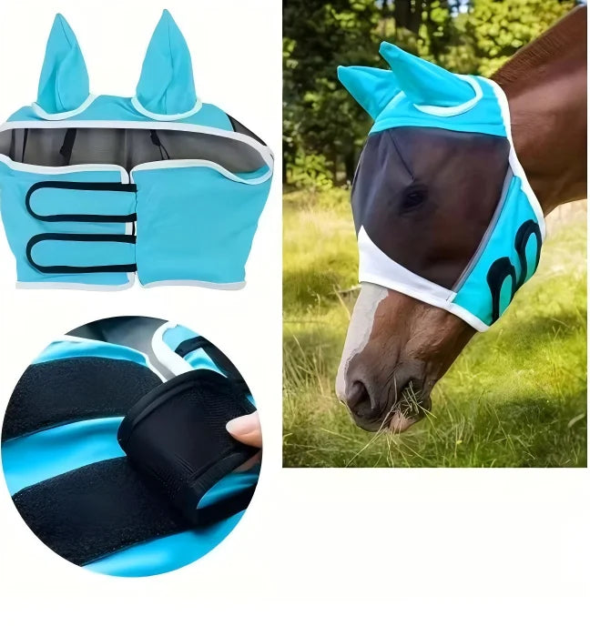 Horse Fly Mask with Ears, Anti-UV Breathable - ProPawPet.com
