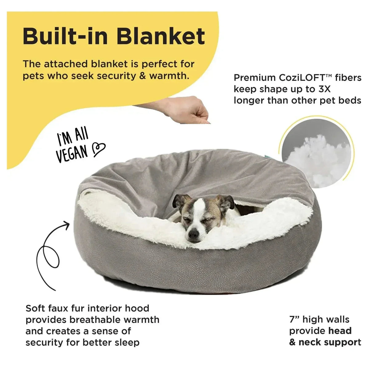 Orthopedic Dog Bed Ma Washable with Hooded - ProPawPet.com