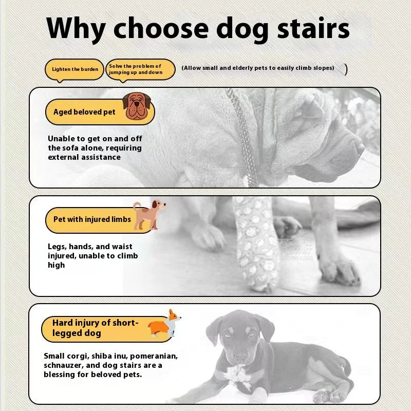 Ladder Dogs Pets Bone Shape Puppy Stairs - ProPawPet.com