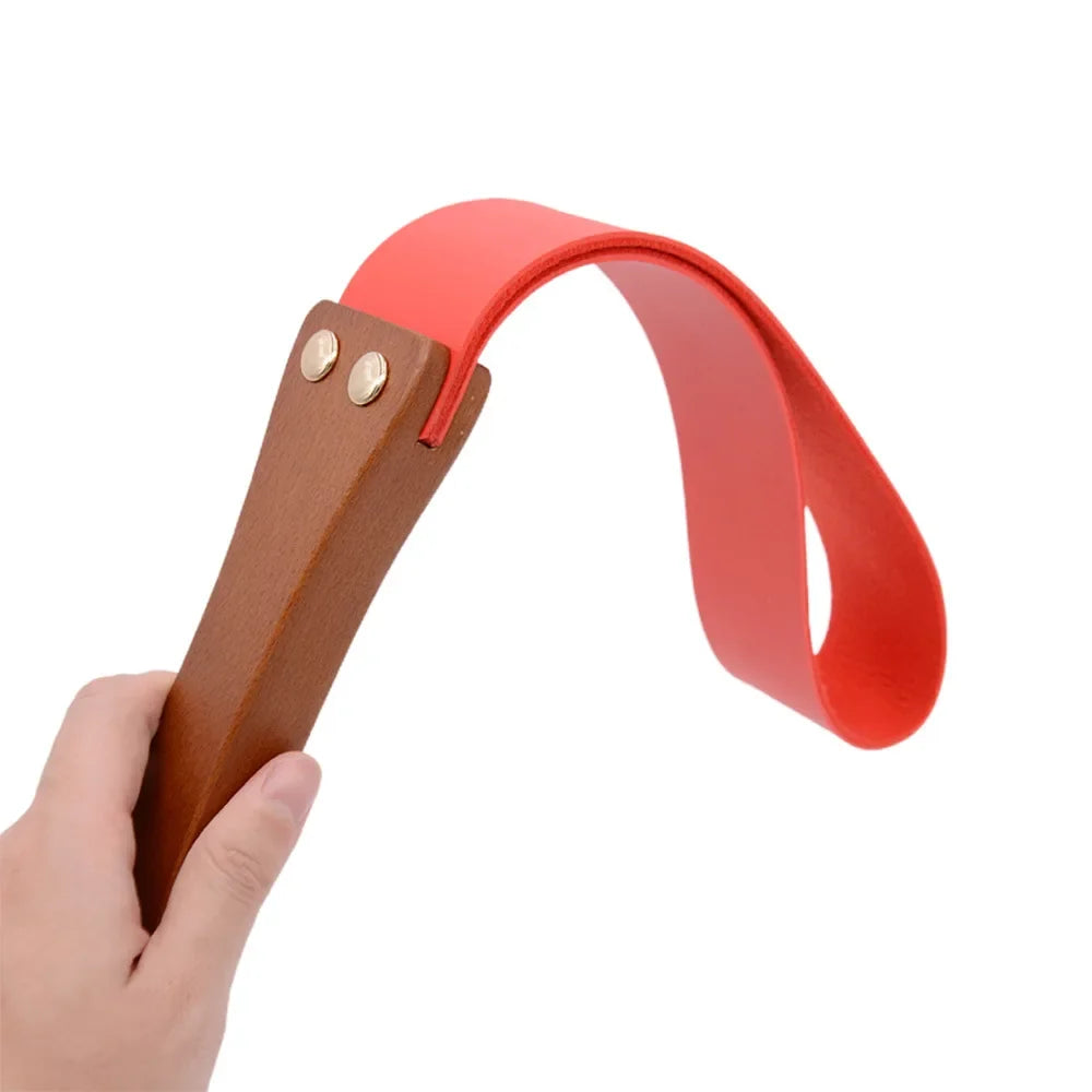Riding Crop for Horses, Leather Paddle with Anti Slip Wooden – Horse Supplies