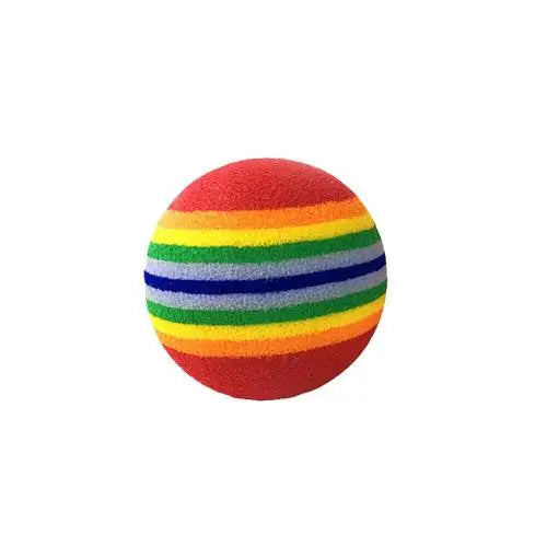 Interactive Colorful Pet Rainbow Foam Fetch Balls – Dog Supplies