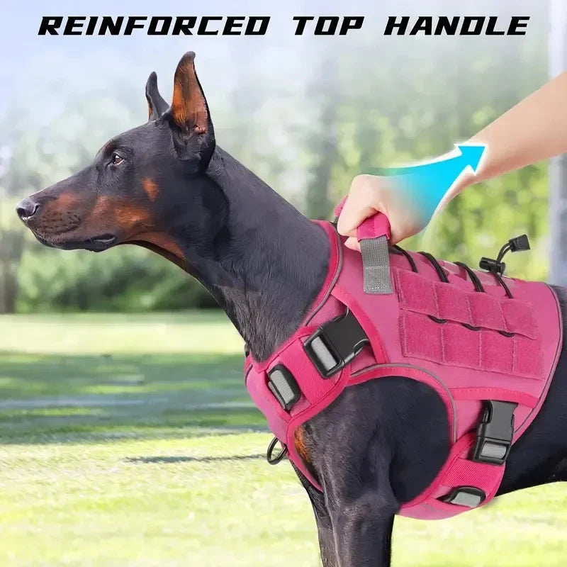 Adjustable No Pull Tactical Dog Harness with - ProPawPet.com
