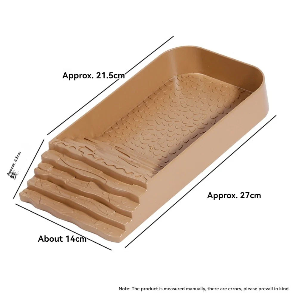 Turtle Bathing Pool, Reptile Feeding Dish Water Pot Landscape – 9 Colors