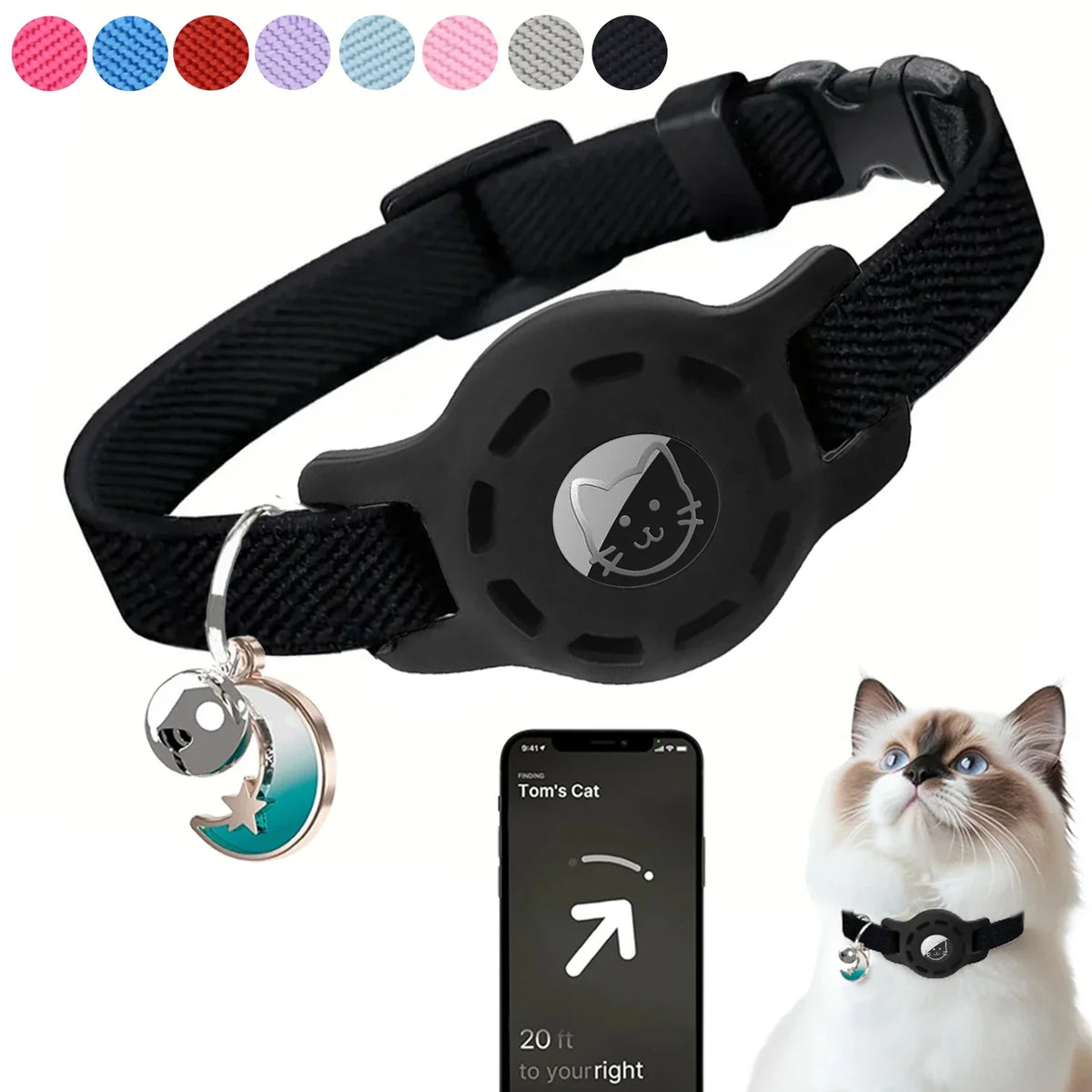 Fashion Airtag Pet Collar Adjustable Elastic - ProPawPet.com