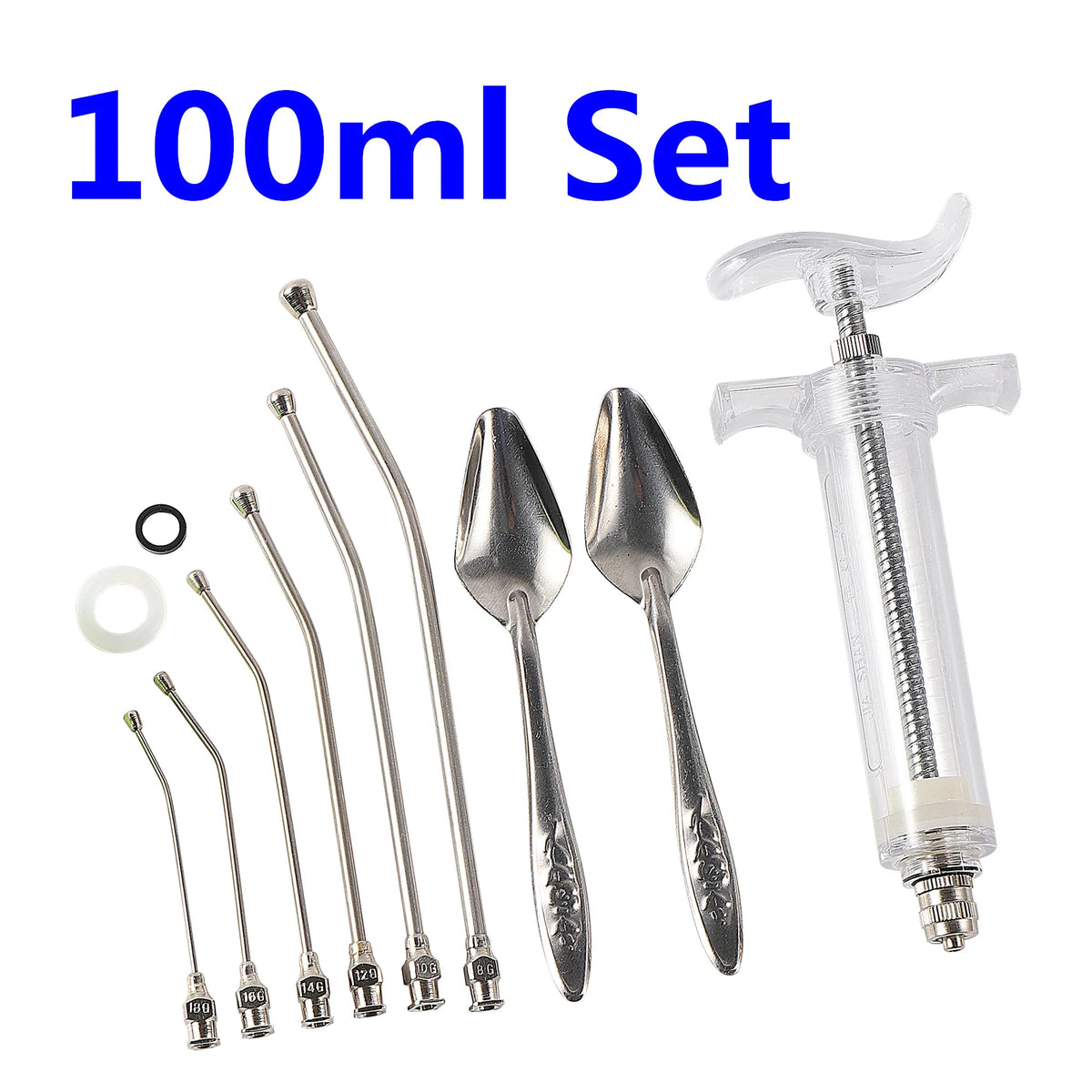 10ml 20 50ml Syringe Set Fledgling Baby Bird Manual Feeding, Stainless Steel