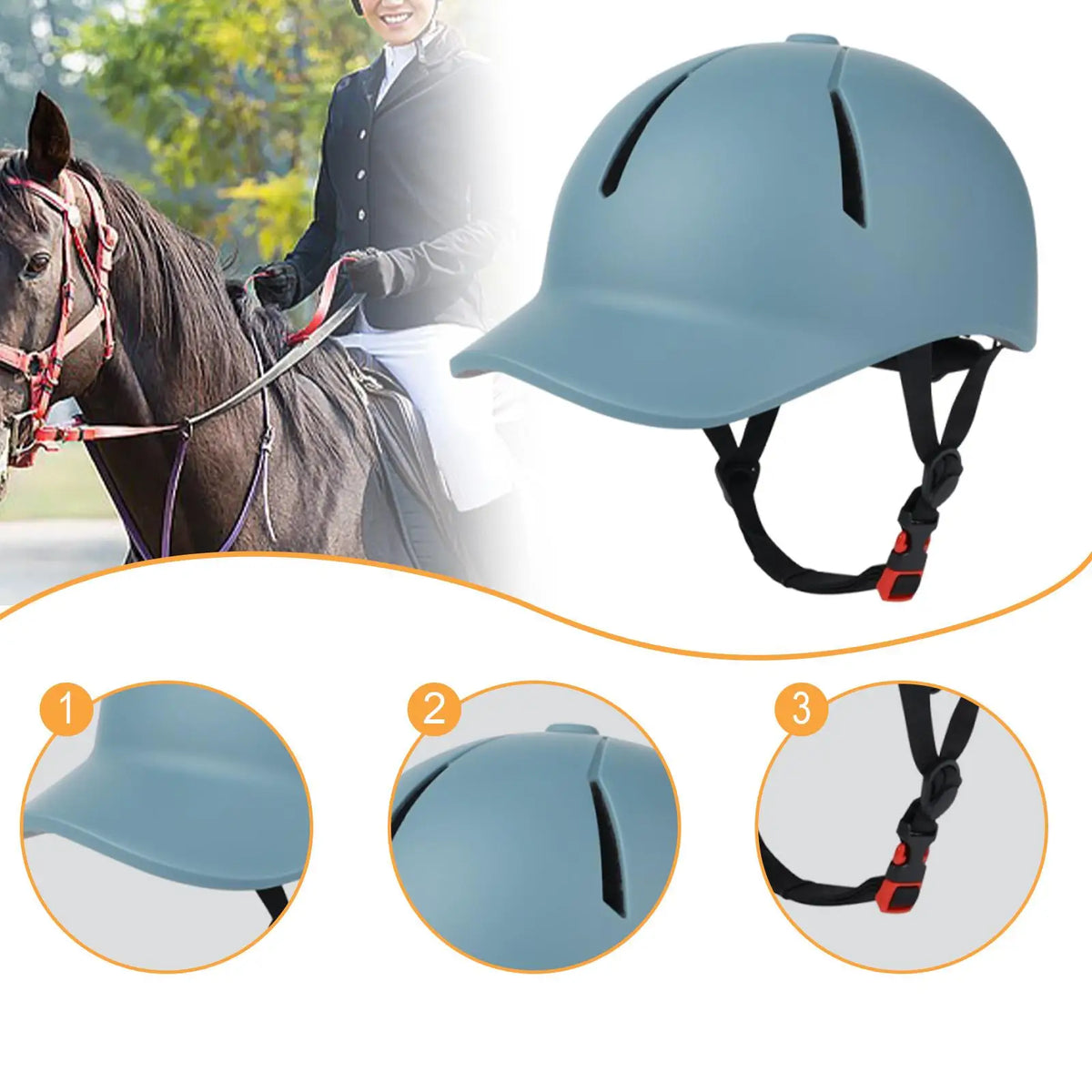 Horse Sports Helmet Impact Resistant EPS PC - ProPawPet.com